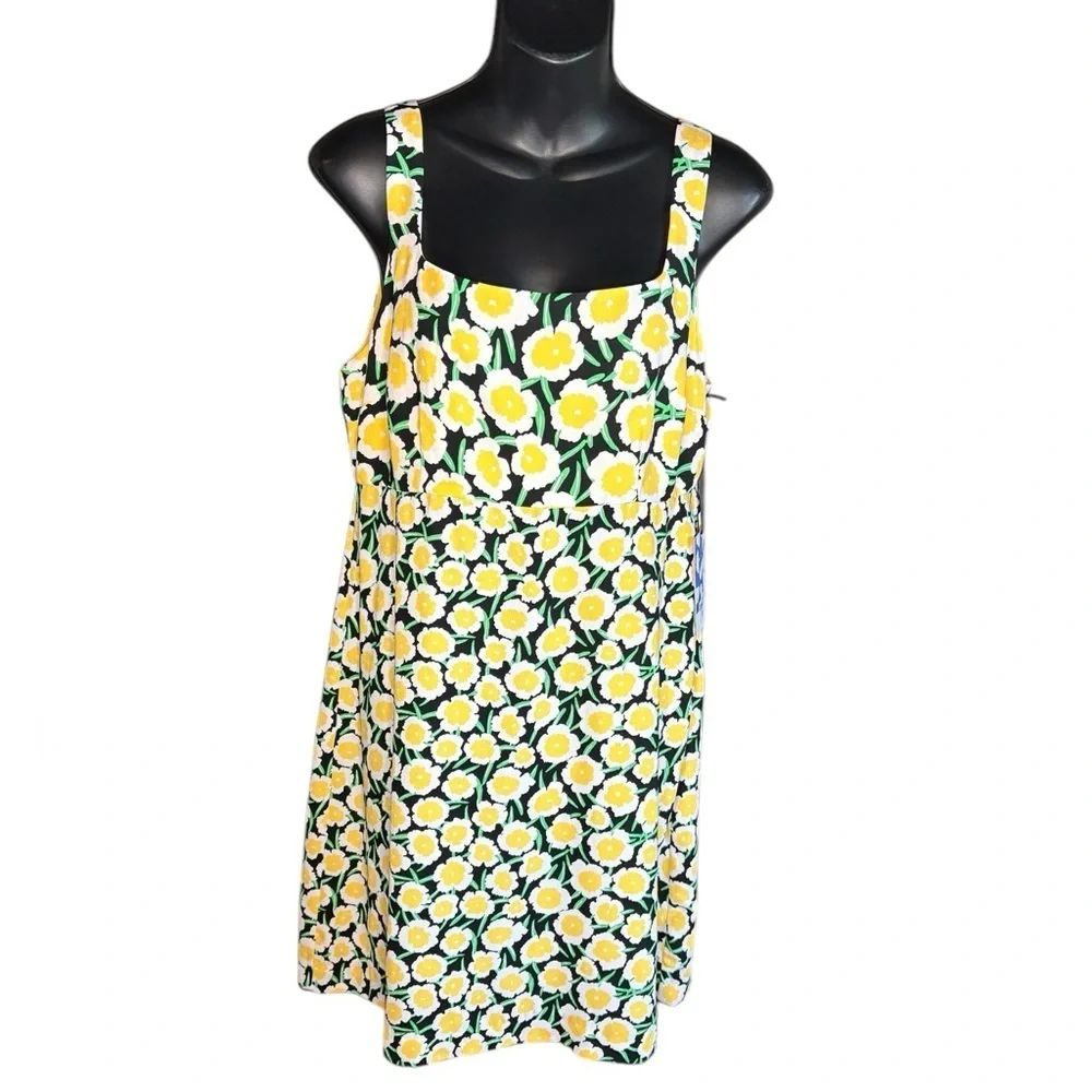 NWT Diane Von Furstenberg For Target 90's Shift Yellow Poppy Mini Dress sz 10 - Picture 6 of 9
